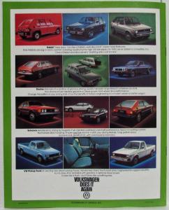1980 Volkswagen VW Vanagon and Camper Sales Brochure