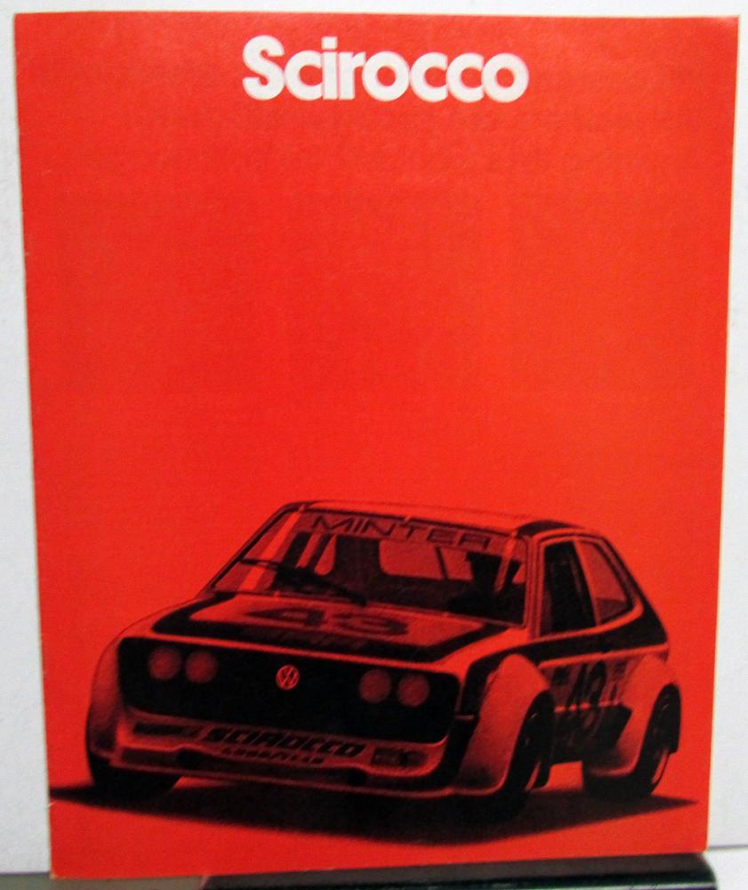 1980 Volkswagen VW Scirocco Sales Brochure