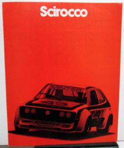 1980 Volkswagen VW Scirocco Sales Brochure