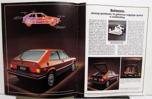 1980 Volkswagen VW Scirocco Sales Brochure