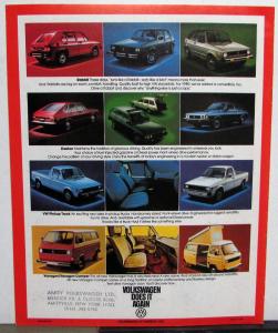 1980 Volkswagen VW Scirocco Sales Brochure