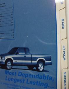 1995 Chevrolet Dealer Truck Product Guide Reference Data Book