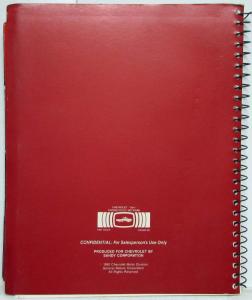 1991 Chevrolet Dealer Truck Product Selling Guide Reference Data Book