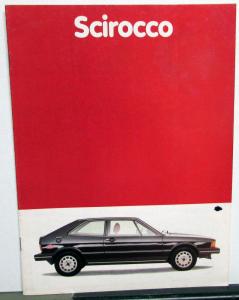 1981 Volkswagen VW Scirocco Sales Brochure