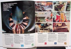 1981 Volkswagen VW Scirocco Sales Brochure