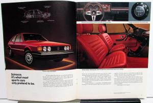 1981 Volkswagen VW Scirocco Sales Brochure