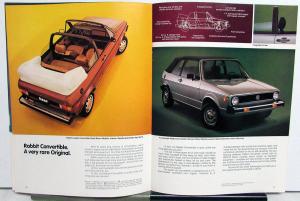 1981 Volkswagen VW Rabbit and Convertible Sales Brochure