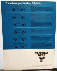 1981 Volkswagen VW Rabbit and Convertible Sales Brochure