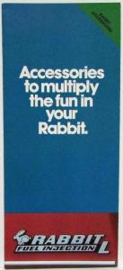1981 Volkswagen VW Rabbit Accessories Sales Folder Brochure