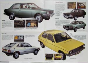 1981 Volkswagen VW Range Sales Folder/Poster Golf Scirocco Polo - UK Market