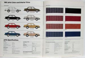 1981 Volkswagen VW Jetta Sales Brochure