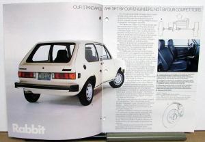 1982 Volkswagen VW Rabbit Sales Brochure