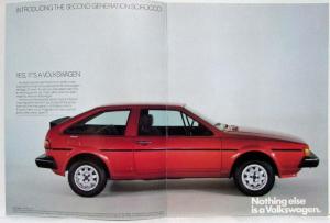 1982 Volkswagen VW Scirocco Sales Brochure