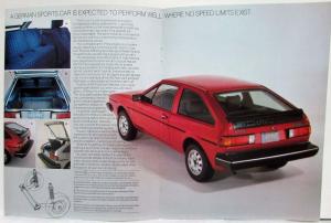 1982 Volkswagen VW Scirocco Sales Brochure