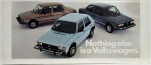 1982 Volkswagen Nothing Else is a VW Full Line Sales Folder