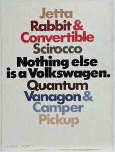 1982 Volkswagen VW Jetta Sales Brochure