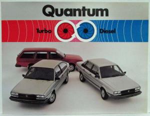 1982 Volkswagen VW Quantum Turbo Diesel Spec Sheet