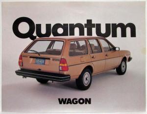 1982 Volkswagen VW Quantum Wagon Spec Sheet