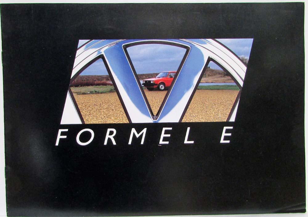 1983 Volkswagen Formel E Fuel Save Cars Sales Brochure - UK Market