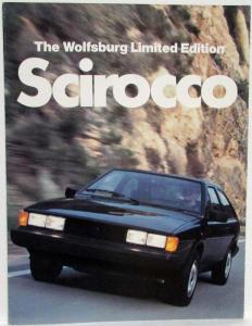 1983 Volkswagen VW Wolfsburg Limited Edition Scirocco Sales Folder