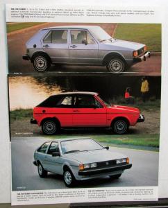 1983 Volkswagen VW Full Line Sales Folder Mailer GTI Scirocco Rabbit