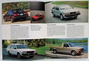 1983 Volkswagen VW Full Line Sales Brochure Rabbit Scirocco Pickup Jetta Vanagon