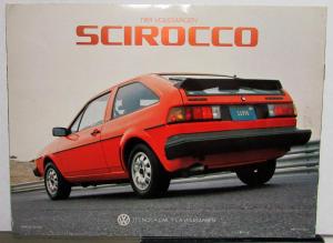 1984 Volkswagen VW Scirocco Sales Brochure