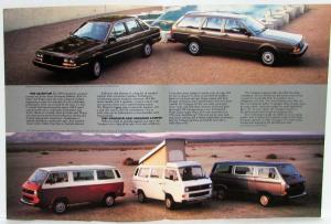 1984 Volkswagen VW Range Sales Brochure Rabbit Jetta GTI Scirocco Vanagon