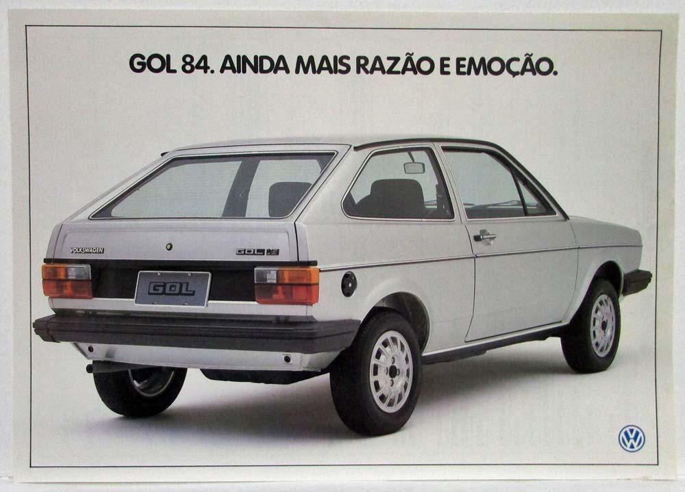 1984 Volkswagen VW Gol Spec Sheet - Portuguese Text