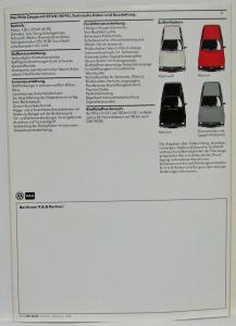 1984 Volkswagen VW Polo Coupe Sales Brochure - German Text