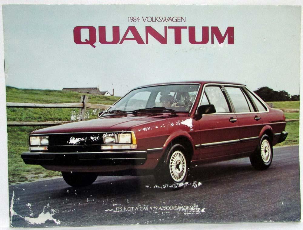 1984 VOLKSWAGEN VW QUANTUM OWNER'S MANUAL 