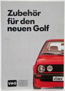 1984 Volkswagen VW Golf Accessories Folder - German Text