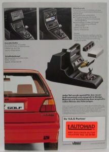 1984 Volkswagen VW Golf Accessories Folder - German Text