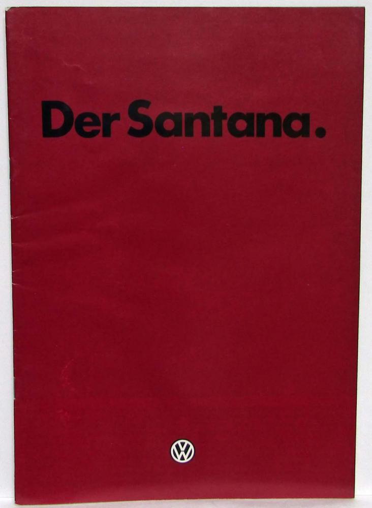 1983 Volkswagen VW Der Santana Sales Brochure - German Text