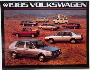1985 Volkswagen VW Full Line Sales Brochure Golf Cabriolet Scirocco Vanagon