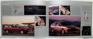 1985 Volkswagen VW Full Line Sales Brochure Golf Cabriolet Scirocco Vanagon