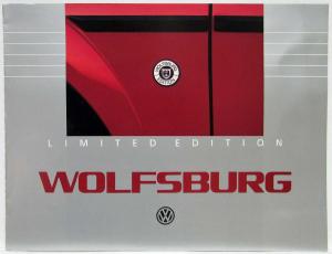 1985 Volkswagen VW Wolfsburg Limited Edition Cars Sales Tri-Fold