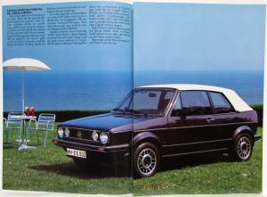 1984-1985 Volkswagen VW Golf Cabriolet Sales Folder - German Text