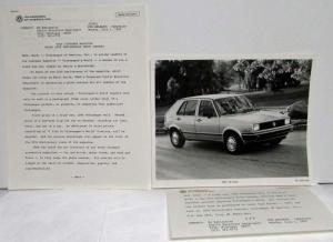 1985-1986 Volkswagen VW Golf Press Photo and Releases