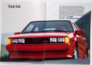 1987 Volkswagen VW Think Fast Smart Ahead and Big Sales Brochure