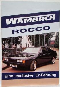 1985-1989 Wambach Rocco Sales Brochure - German Text