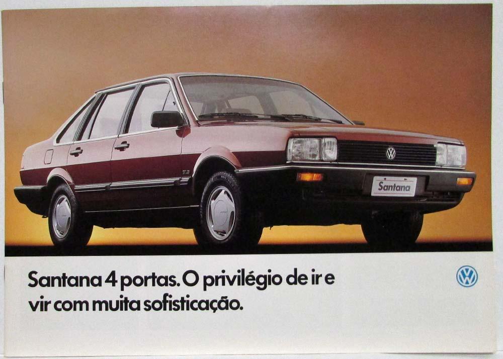 1990-1991 Volkswagen Santana Sales Brochure - Portuguese Text