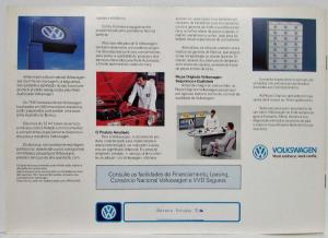 1990-1991 Volkswagen Santana Sales Brochure - Portuguese Text