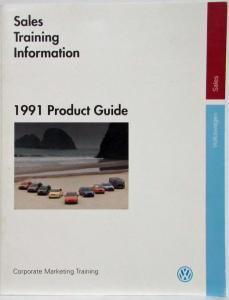 1991 Volkswagen VW Sales Training Information Product Guide