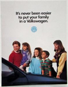 1991 Volkswagen VW Passat Sales Brochure