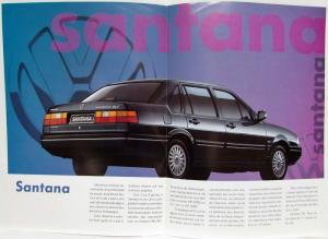 1995 Volkswagen VW Santana 2 and 4 Door Sales Brochure - Portuguese Text