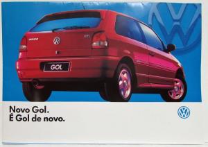 1995 Volkswagen VW Gol Sales Folder/Poster - Portuguese Text