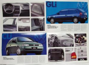 1995 Volkswagen VW Gol Sales Folder/Poster - Portuguese Text