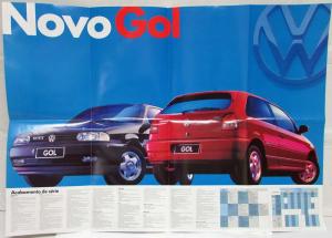 1995 Volkswagen VW Gol Sales Folder/Poster - Portuguese Text
