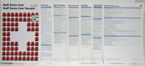 1997 Volkswagen VW Golf Swiss Line Sales Brochure - French Text for Swiss Market